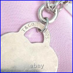 Authentic Return to Tiffany & Co. Heart Tag Charm Bracelet 925 Sterling Silver