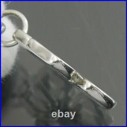 Authentic Tiffany & Co. Open Flower Charm Bracelet 925 Sterling Silver #f01674