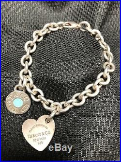 Authentic Tiffany & Co Sterling Silver Charm Bracelet Silver Charms Pendant. 925