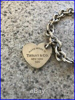 Authentic Tiffany & Co Sterling Silver Charm Bracelet Silver Charms Pendant. 925