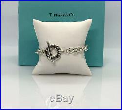 Authentic-Tiffany & Co. Sterling silver Toggle Charm Bracelet 7