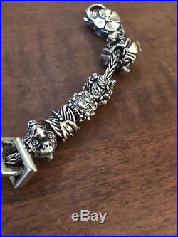 Authentic trollbeads sterling silver bracelet and charms