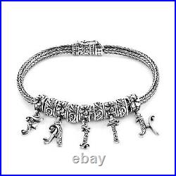 BALI LEGACY 925 Sterling Silver FAITH Charm Bracelet Jewelry Gift Size 7.25