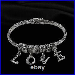 BALI LEGACY 925 Sterling Silver LOVE Charm Bracelet Jewelry for Women