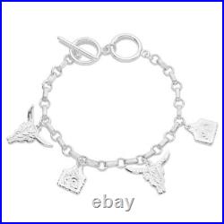 BC5835 Montana Silversmiths Country Charm Bracelet NEW BC5835 Montana Silversmiths Country Charm Bracelet NEW