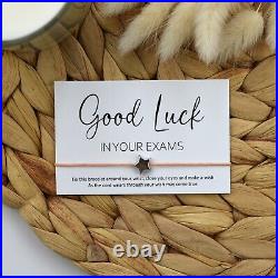 BULK PACK 5+ Good Luck In Your Exams Wish Bracelet