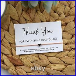 BULK PACK 5+ Thank You For Everything That You Do Heart Wish Bracelet