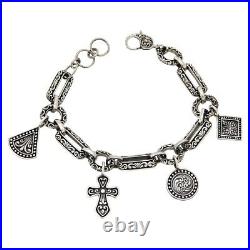 Bali RoManse Sterling Silver Charm Bracelet. 7-1/4