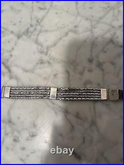 Bali Rope Bracelet Sterling Silver Wide Twisted 925 Vintage Heavy 78gr! Clasp