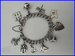 Beautiful 8 James Avery Sterling Charm Bracelet Retired Teapot, Noah's Ark