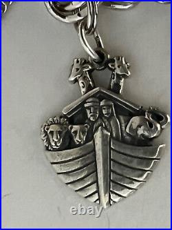 Beautiful 8 James Avery Sterling Charm Bracelet Retired Teapot, Noah's Ark