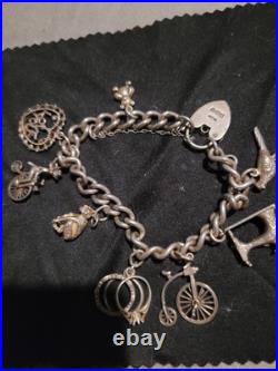 Beautiful Charm Bracelet 1960 Solid Charms 40 Gram Lovely Piece length 8 Beautiful Charm Bracelet 1960 Solid Charms 40 Gram Lovely Piece length 8