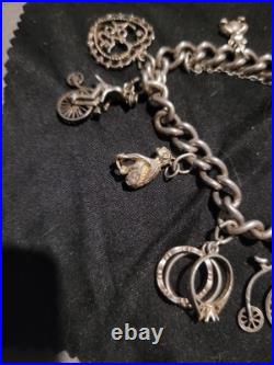 Beautiful Charm Bracelet 1960 Solid Charms 40 Gram Lovely Piece length 8 Beautiful Charm Bracelet 1960 Solid Charms 40 Gram Lovely Piece length 8