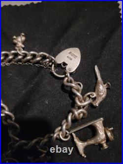 Beautiful Charm Bracelet 1960 Solid Charms 40 Gram Lovely Piece length 8 Beautiful Charm Bracelet 1960 Solid Charms 40 Gram Lovely Piece length 8