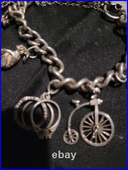 Beautiful Charm Bracelet 1960 Solid Charms 40 Gram Lovely Piece length 8 Beautiful Charm Bracelet 1960 Solid Charms 40 Gram Lovely Piece length 8