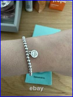 Beautiful Genuine Tiffany And Co Circle Charm Sterling Silver Bracelet Worn Once