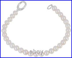Beginnings Womens Pearl Charm Bracelet Silver/White Beginnings Womens Pearl Charm Bracelet Silver/White