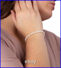 Beginnings Womens Pearl Charm Bracelet Silver/White Beginnings Womens Pearl Charm Bracelet Silver/White