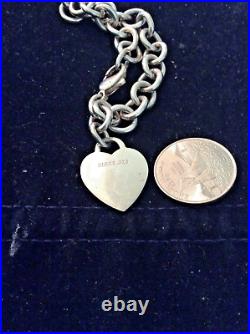 Birks Sterling Silver Heart Charm Bracelet 33.7 grams