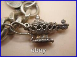 Birmingham 1975 HEAVY CHUNKY Sterling Silver Charm Bracelet 87gms