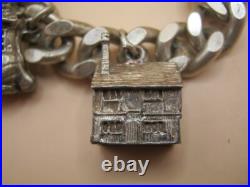 Birmingham 1975 HEAVY CHUNKY Sterling Silver Charm Bracelet 87gms