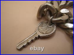 Birmingham 1975 HEAVY CHUNKY Sterling Silver Charm Bracelet 87gms