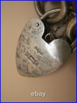 Birmingham 1975 HEAVY CHUNKY Sterling Silver Charm Bracelet 87gms