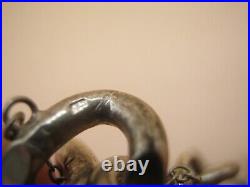 Birmingham 1975 HEAVY CHUNKY Sterling Silver Charm Bracelet 87gms