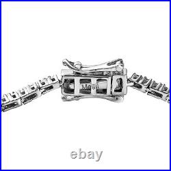 Black Diamond Tennis Bracelet in Platinum Over Silver Size 7.5 Inches TCW 2ct