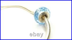 Blue Charms 925 Sterling Silver Chamilia Bracelet, 7 Charms, Original Box
