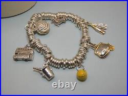 Boxed Links of London Sweetie Charm Bracelet 925 Sterling Silver & 7 Charms