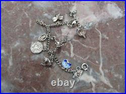 Bracelet & 11 Charms Sterling Silver Vintage Bracelet (107286S2V)