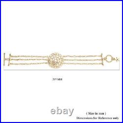 Bracelet Silver Polki Diamond Sapphire Charm Size 7.25 Ct 4 I Color I3 Gifts