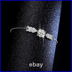 Bridal 3 Ct Round VVS1/D Diamond Arrow Charm Bracelet 14K White Gold Over 7 Bridal 3 Ct Round VVS1/D Diamond Arrow Charm Bracelet 14K White Gold Over 7