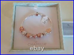 CHAMILIA Bracelet with 7 charms Snow flakes rrp £249.99