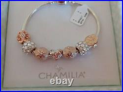CHAMILIA Bracelet with 7 charms Snow flakes rrp £249.99