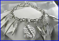 CHARMING? 52g sterling silver 925 fully HM satin finished silver charm bracelet CHARMING? 52g sterling silver 925 fully HM satin finished silver charm bracelet