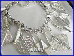 CHARMING? 52g sterling silver 925 fully HM satin finished silver charm bracelet CHARMING? 52g sterling silver 925 fully HM satin finished silver charm bracelet