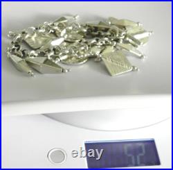 CHARMING? 52g sterling silver 925 fully HM satin finished silver charm bracelet CHARMING? 52g sterling silver 925 fully HM satin finished silver charm bracelet