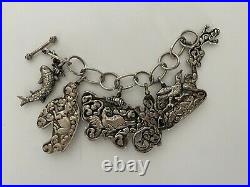 COREEN CORDOVA Que Milagro Sterling Silver Chain with 6 Unique Charms Bracelet