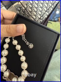 Celine Paris Triomphe Pearl Silver Bracelet