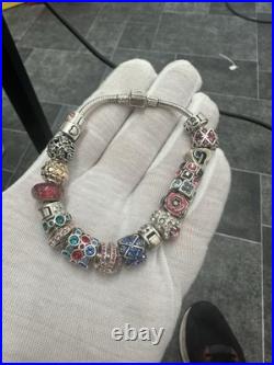 Chamilia Sterling Silver Charm Bracelet With 21 charms-21cm