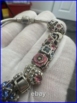 Chamilia Sterling Silver Charm Bracelet With 21 charms-21cm