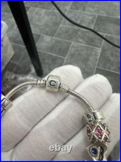 Chamilia Sterling Silver Charm Bracelet With 21 charms-21cm