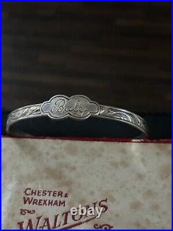 Charles Horner Sterling Silver Curb Link Charm Bracelet & 2 other Silver Bangles