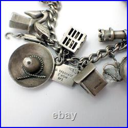 Charm Bracelet 28 Pcs Sterling Silver Movable Charms Charm Bracelet 28 Pcs Sterling Silver Movable Charms