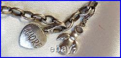 Charm Bracelet Anchor Bracelet Giorgio Martello Lucky Charms 925 Silver 19cm Long