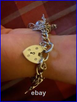 Chunky Hallmarked Silver Birmingham 1965 11 Charms 81g Of Silver