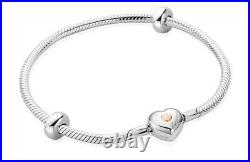 Clogau Cariad Sterling Silver Heart Milestones Bracelet 19cm + 3 Charms RRP 349