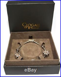 Clogau Silver & 9ct Welsh Rose Gold Milestones Bead Charm Bracelet 19cm rrp £476
